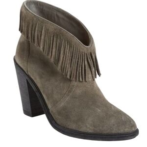 JOIE Loren Gray Suede Fringe Bootie 9.5 US 39.5 EU